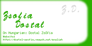 zsofia dostal business card