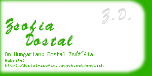 zsofia dostal business card